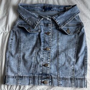 Light Blue Denim Mini Skirt